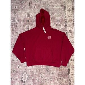 NWT‎ Victoria's Secret PINK Extra Spicy Red Oversized Campus Hoodie Sweatshirt S